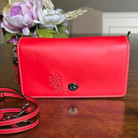 Coach 1941 Disney x Coach Dinky Mickey Red Leather Crossbody Bag - Picture 2 of 15
